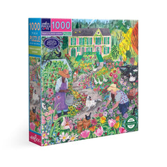 eeBoo: French Flower Garden 1000pc Puzzle