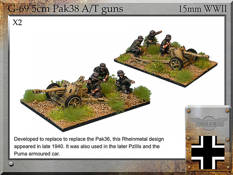 WWII: German 5cm Pak38 AT Guns & Crew