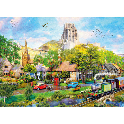 Jigsaw Puzzles, Gibsons: Below Corfe Castle 1000pc Puzzle