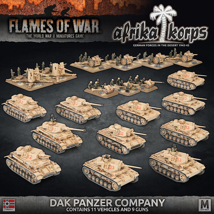 Flames of War:  Afrika Korps German Dak Panzer Company