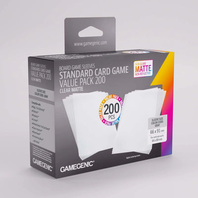 Accessories, Gamegenic Matte Board Game Sleeves: Standard 66 x 91mm 200 Pack