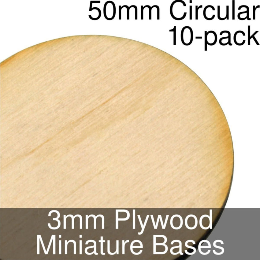 LITKO: Miniature Bases Circular 50mm 3mm Plywood 10 Pack