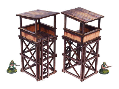 All Products, Micro Art Studio: Pre-Painted WW2 Pacific Guard Tower x2