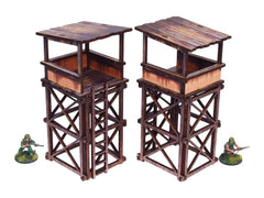 Micro Art Studio: Pre-Painted WW2 Pacific Guard Tower x2