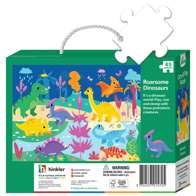 Kid's Jigsaws, Jr. Jigsaw: Roarsome Dinosaurs 45pc Carry & Play Puzzle