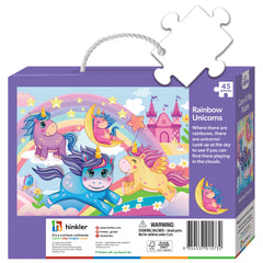 Jr. Jigsaw: Rainbow Unicorns 45pc Carry & Play Puzzle