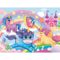 Jr. Jigsaw: Rainbow Unicorns 45pc Carry & Play Puzzle