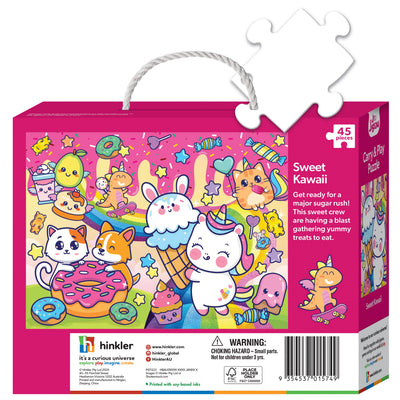 Kid's Jigsaws, Jr. Jigsaw: Sweet Kawaii 45pc Carry & Play Puzzle