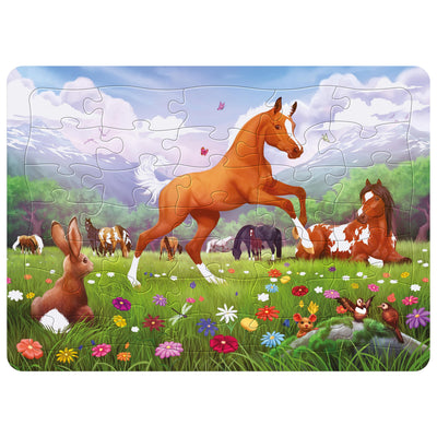 All Products, Jr. Jigsaw: Frame Tray Puzzle – Horsing Around 35pc
