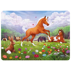 Jr. Jigsaw: Frame Tray Puzzle – Horsing Around 35pc