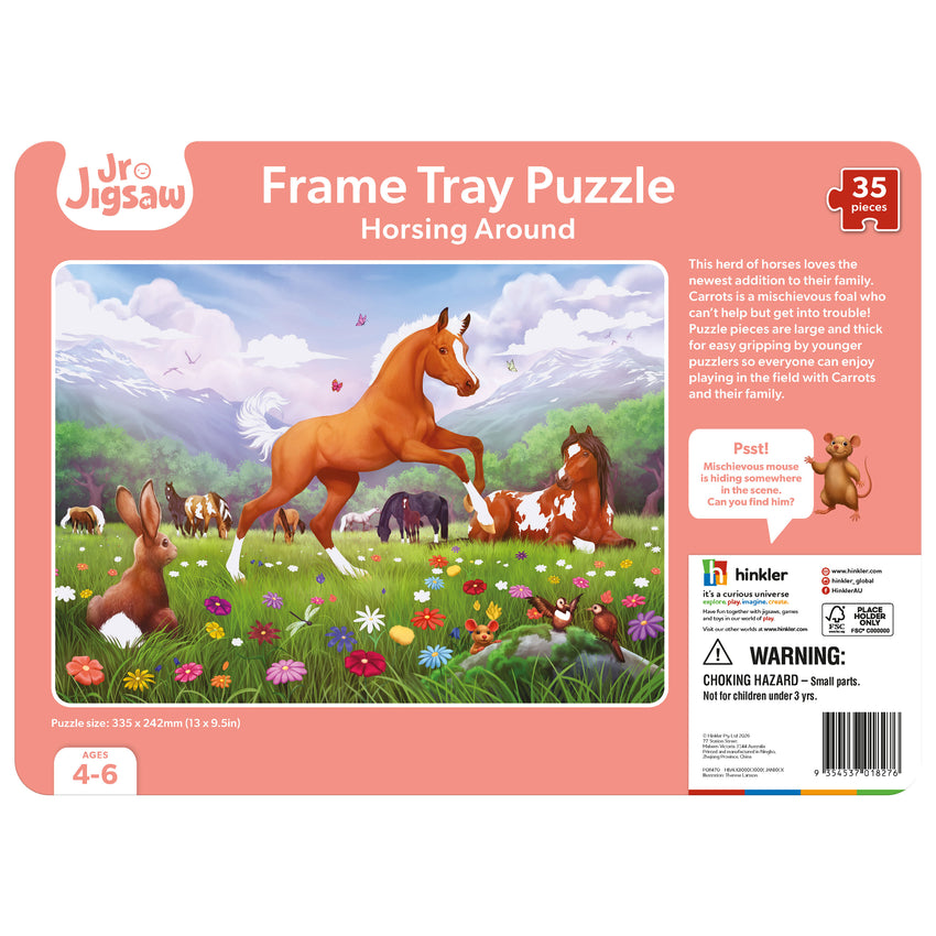 Jr. Jigsaw: Frame Tray Puzzle – Horsing Around 35pc