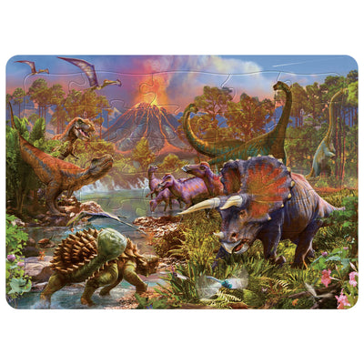 All Products, Jr. Jigsaw: Frame Tray Puzzle – Dinosaur Island 35pc