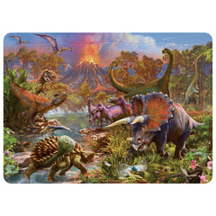 Jr. Jigsaw: Frame Tray Puzzle – Dinosaur Island 35pc