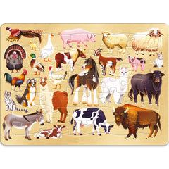 Jr. Jigsaw: 3 in 1 Frame Tray Puzzles – Animals