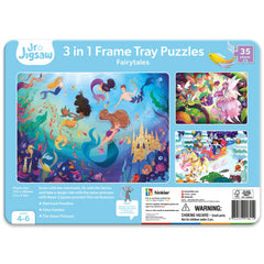 Jr. Jigsaw: 3 in 1 Frame Tray Puzzles – Fairytales