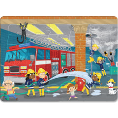 Jr. Jigsaw: 3 in 1 Frame Tray Puzzles – Vehicles