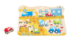 Hape Peg Puzzle: Construction Vehicles