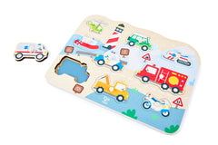 Hape Peg Puzzle: Emergency Vehicles