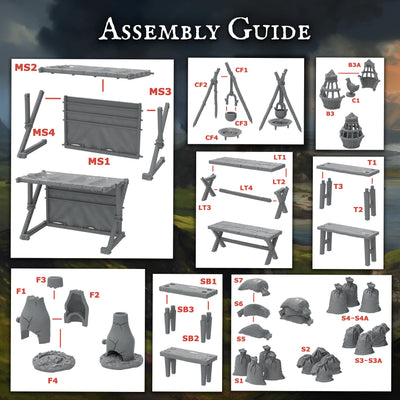Terrain, Victrix: Pillage – Market Stall Medieval & Dark Ages