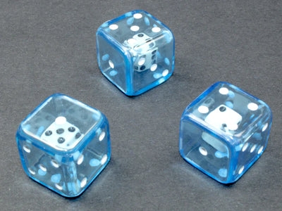 Products, 19mm Blue White D6 Double Dice