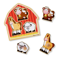 Melissa & Doug: Barnyard Animals Jumbo Knob Puzzle