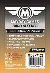 Mayday Games: Sails of Glory Compatible Card Sleeves 50x75mm 100 pack