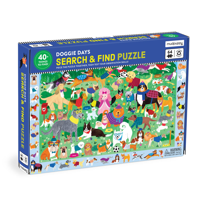 Mudpuppy: Doggie Days 64pc Search & Find Puzzle