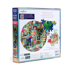 eeBoo: Collecting Nature 500pc Round Puzzle