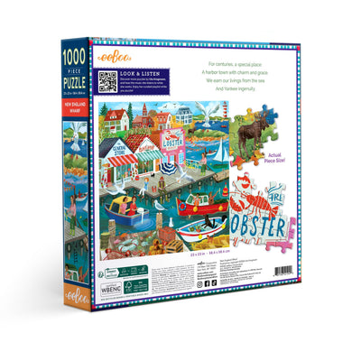 Jigsaw Puzzles, eeBoo: New England Wharf 1000pc Puzzle