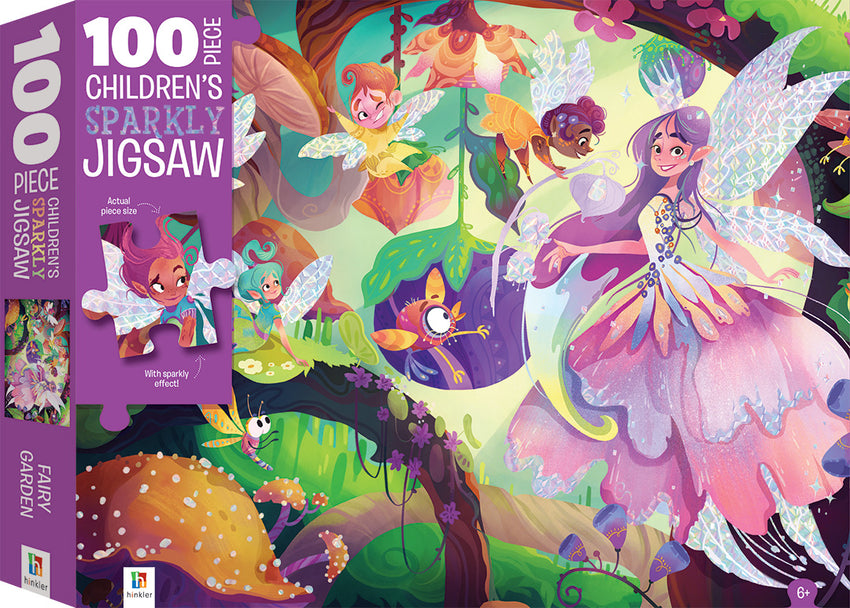 Children's Sparkly Jigsaw: Fairy Garden 100pc Puzzle
