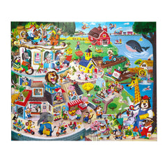 eeBoo: Friendly Town 36pc Giant Puzzle