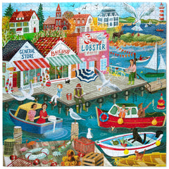 eeBoo: New England Wharf 1000pc Puzzle