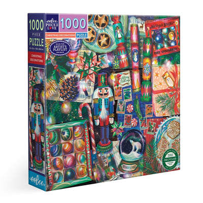 Jigsaw Puzzles, eeBoo: Christmas Decorations 1000pc Puzzle