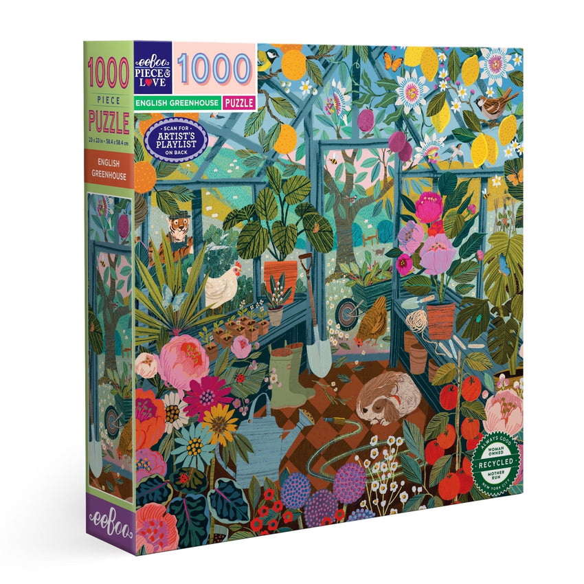 eeBoo English Greenhouse 1000pc Puzzle