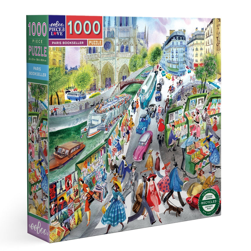 eeBoo Paris Bookseller 1000pc Puzzle