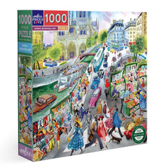 eeBoo Paris Bookseller 1000pc Puzzle