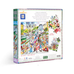eeBoo Paris Bookseller 1000pc Puzzle
