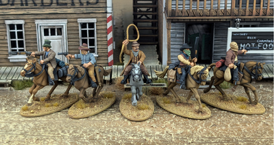 Miniatures, Dead Man's Hand: Mounted Gunfighters Plastic Boxed Set