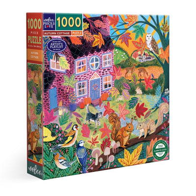 Jigsaw Puzzles, eeBoo: Autumn Cottage 1000pc Puzzle