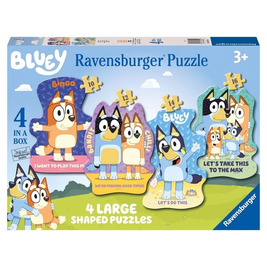 Bluey 4 Large Shapes Puzzles