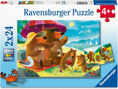 Ravensburger: Bear Family Vacations 2x24pc Puzzles