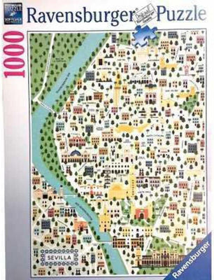 Jigsaw Puzzles, Map of Seville 1000pc Puzzle