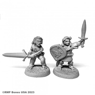 Role Playing Games, Halfling Fighter and Barbarian
