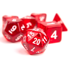 Sirius Dice: Translucent Red Resin Dice Set