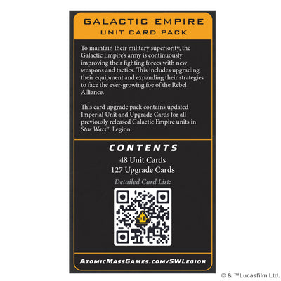 Star Wars: Legion, Star Wars: Legion – Empire Unit Card Pack