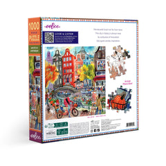 eeBoo: Artists in Amsterdam 1000pc Puzzle