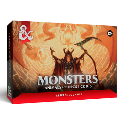 Role Playing Games, Dungeons & Dragons Reference Cards: Monsters – Animals and NPCs CR 0-5