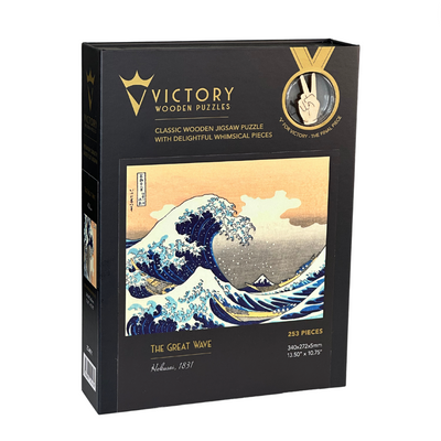Jigsaw Puzzles, The Great Wave 253pc Wooden Puzzle