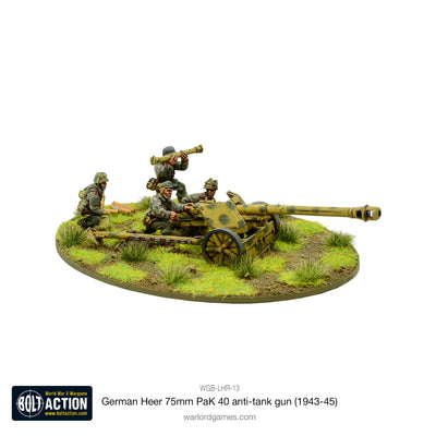 Miniatures, German Heer 75mm PaK 40 Anti-Tank Gun 1943-45