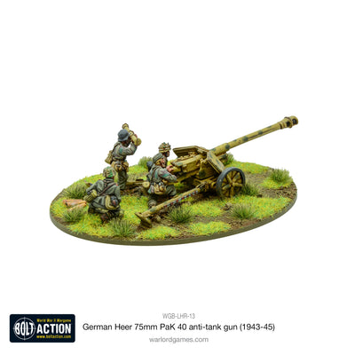 Miniatures, German Heer 75mm PaK 40 Anti-Tank Gun 1943-45